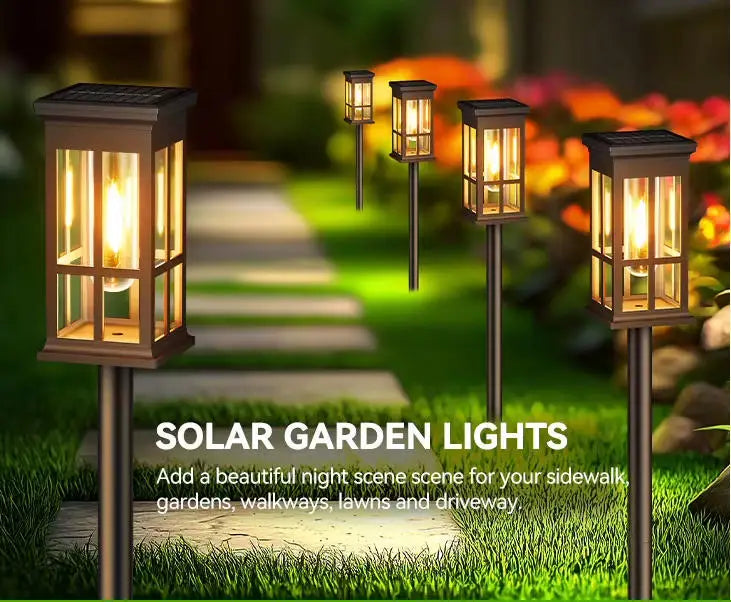 Solar Pathway Lights Waterproof Outdoor Garden Landscape Lighting