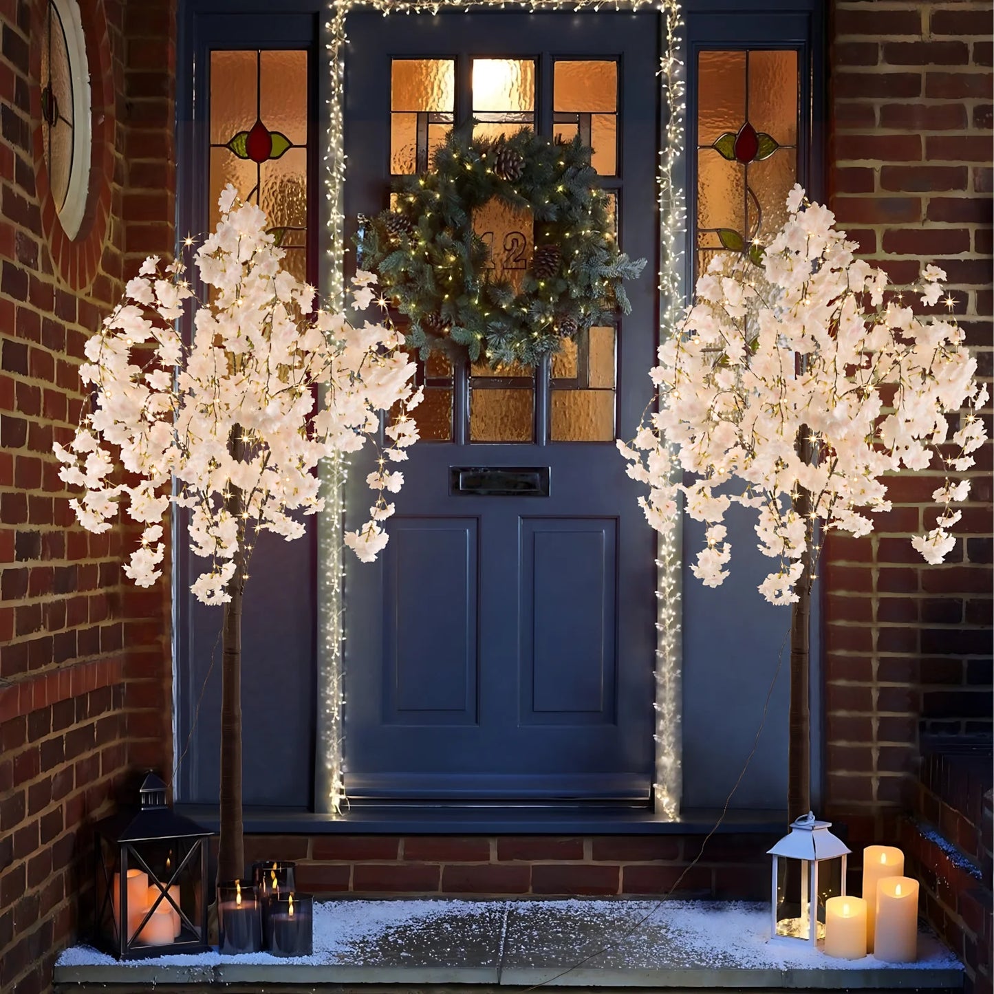 Cherry Blossom LED Tree Floor Lamp With Warm White Lights