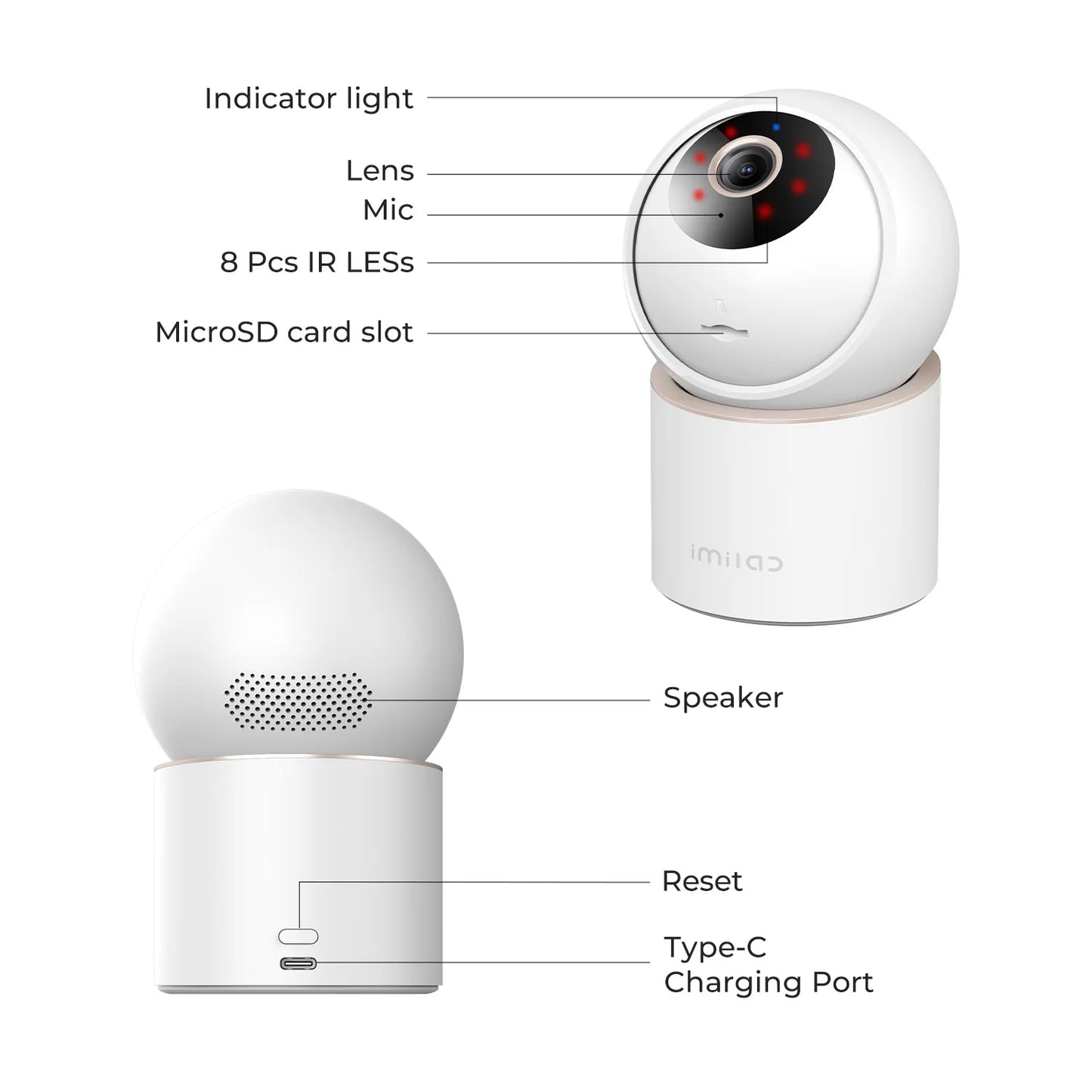 IMILAB C40 Indoor 4K AI Security Camera With Motion Detection