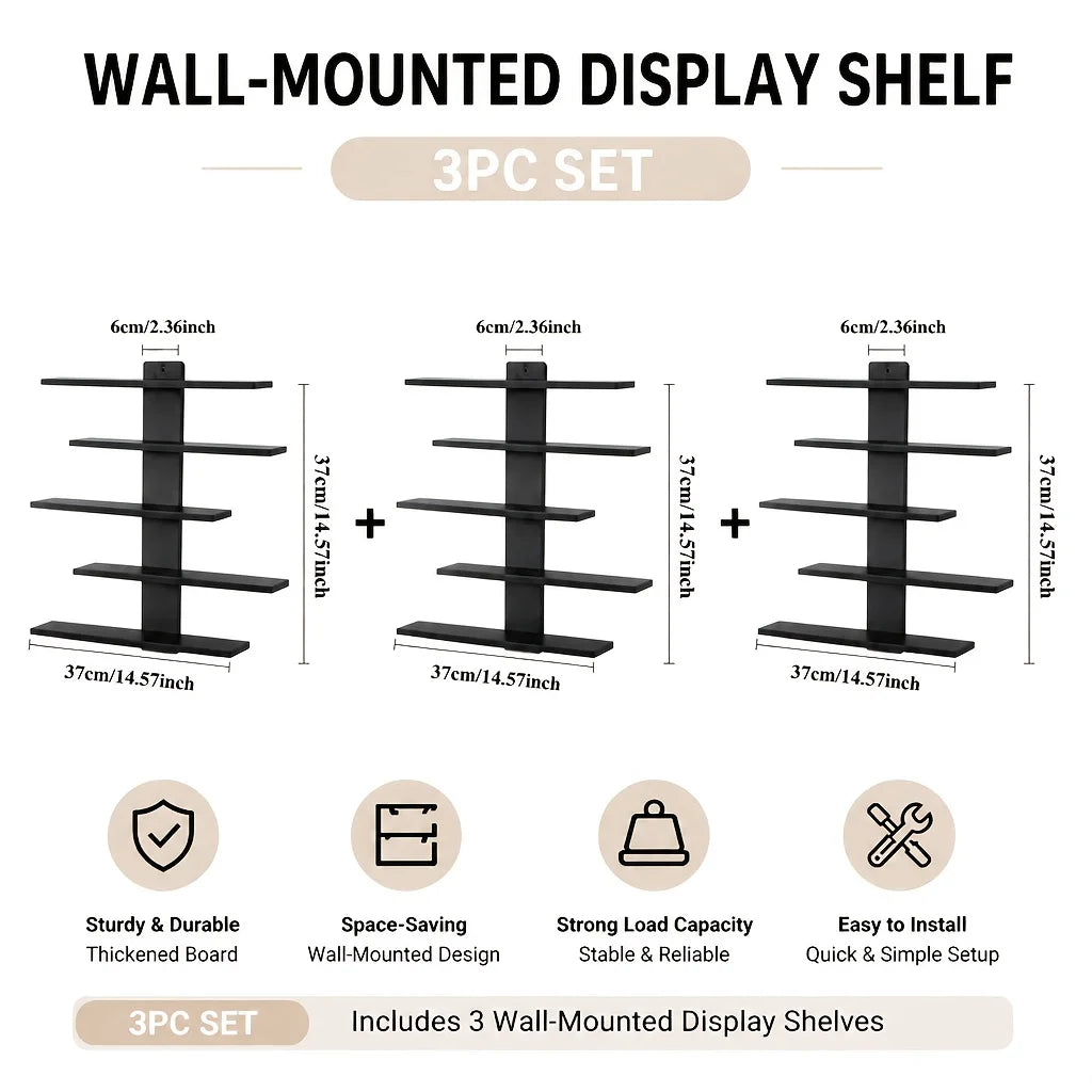 Floating Wall Display Racks Multi Tier Shelving Units For Home Decor