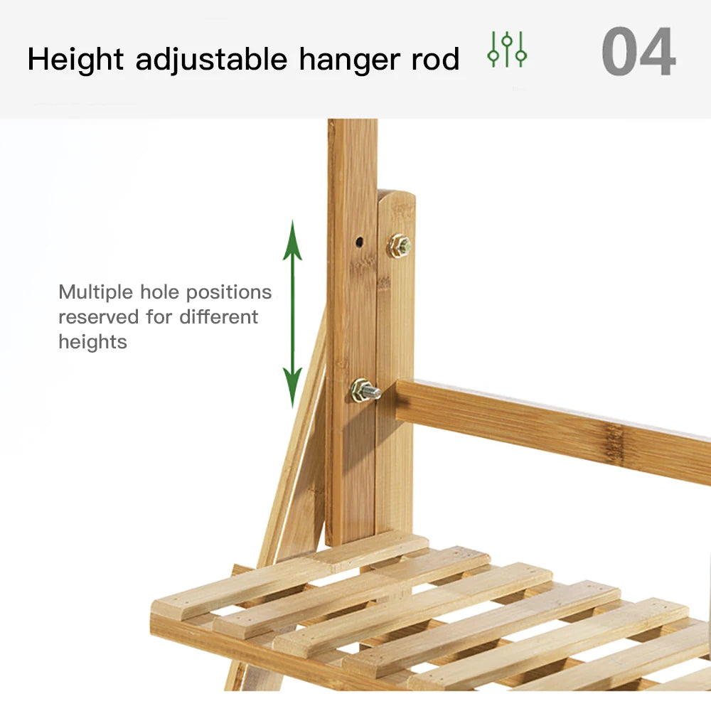 3-Tier Bamboo Plant Stand For Indoor And Outdoor Use