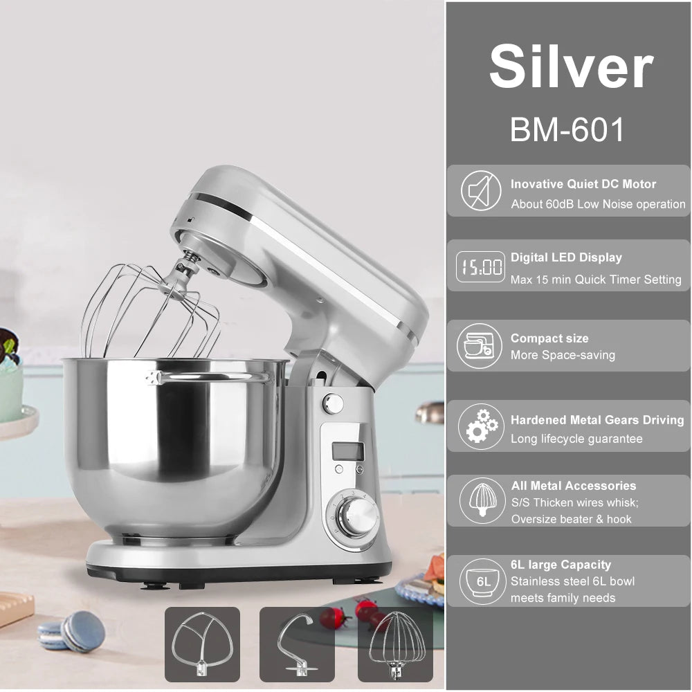 Biolomix Kitchen Stand Mixer And Blender Quiet 1200W 6 Speed