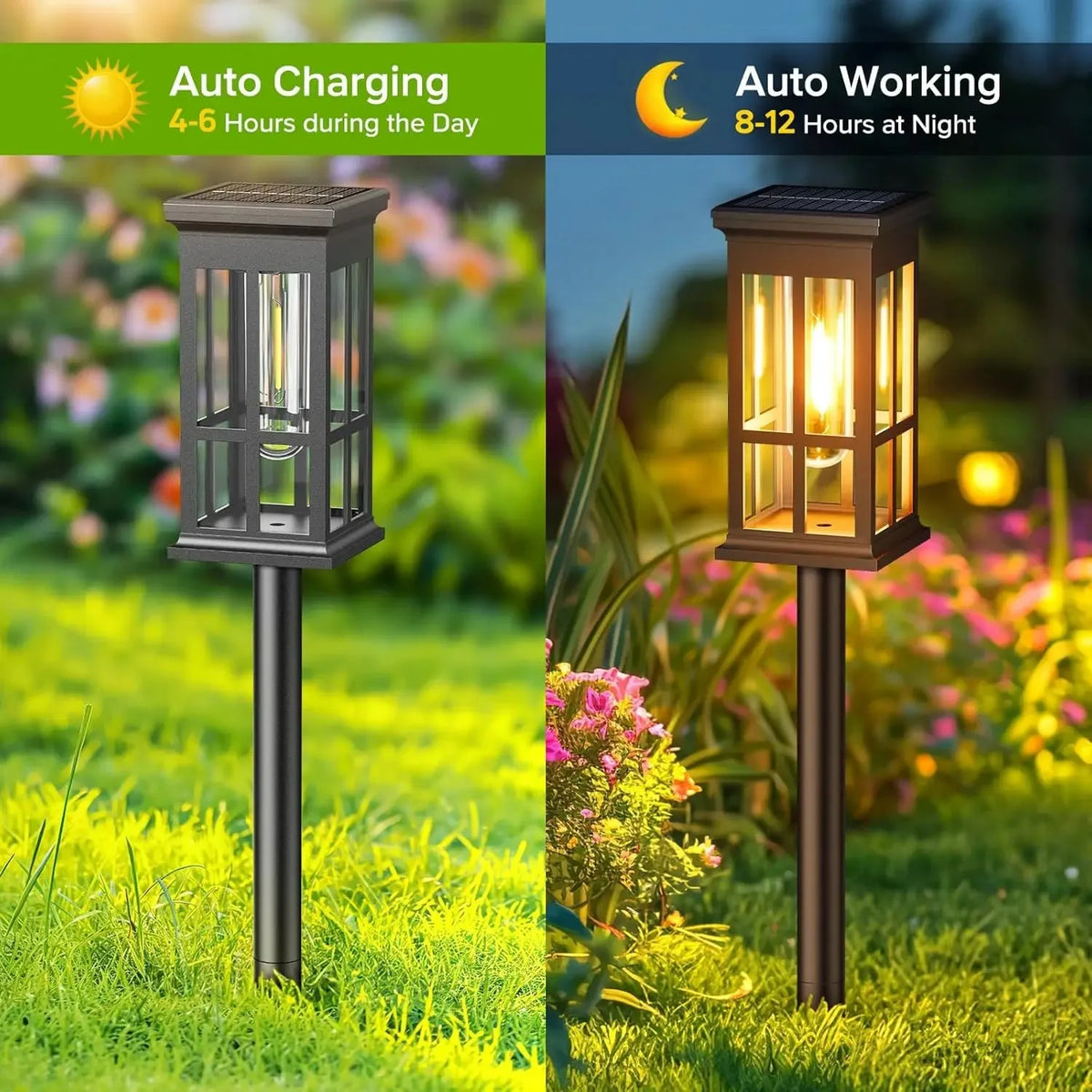 Solar Pathway Lights Waterproof Outdoor Garden Landscape Lighting