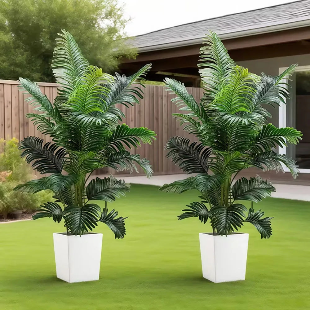Artificial Palm Tree Plant Duo for Indoor and Outdoor Decoration