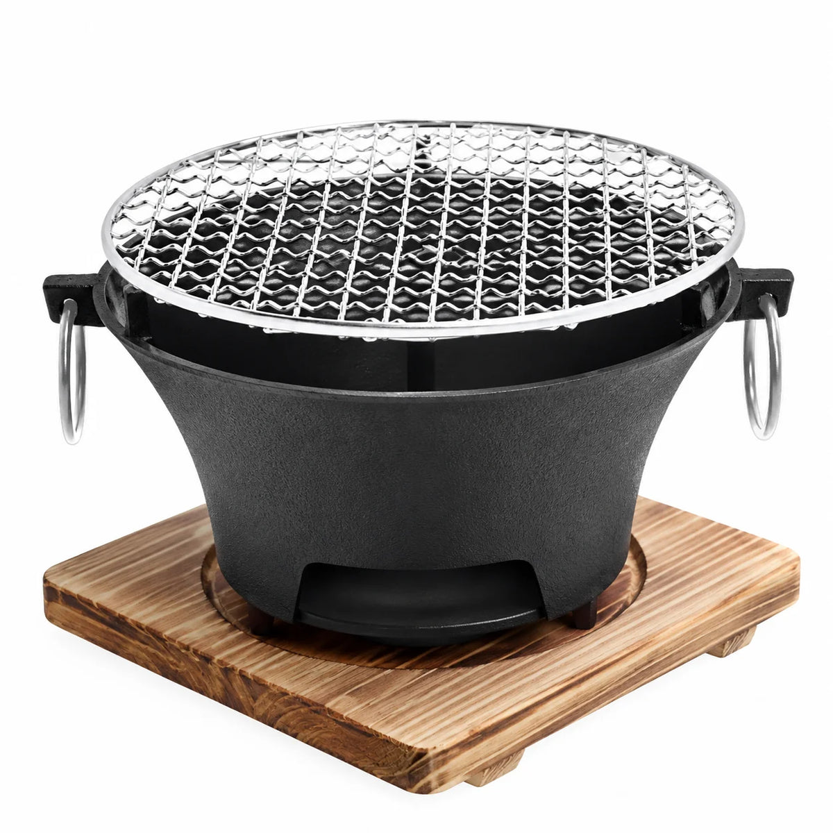 KL1 Portable Cast Iron Charcoal Grill For Outdoor Cooking