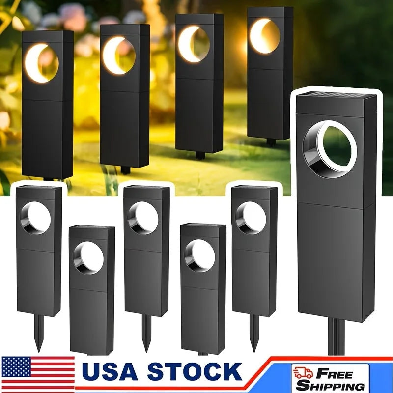 Solar Pathway Lights Outdoor Waterproof Moonlight Garden Lighting Auto On Off