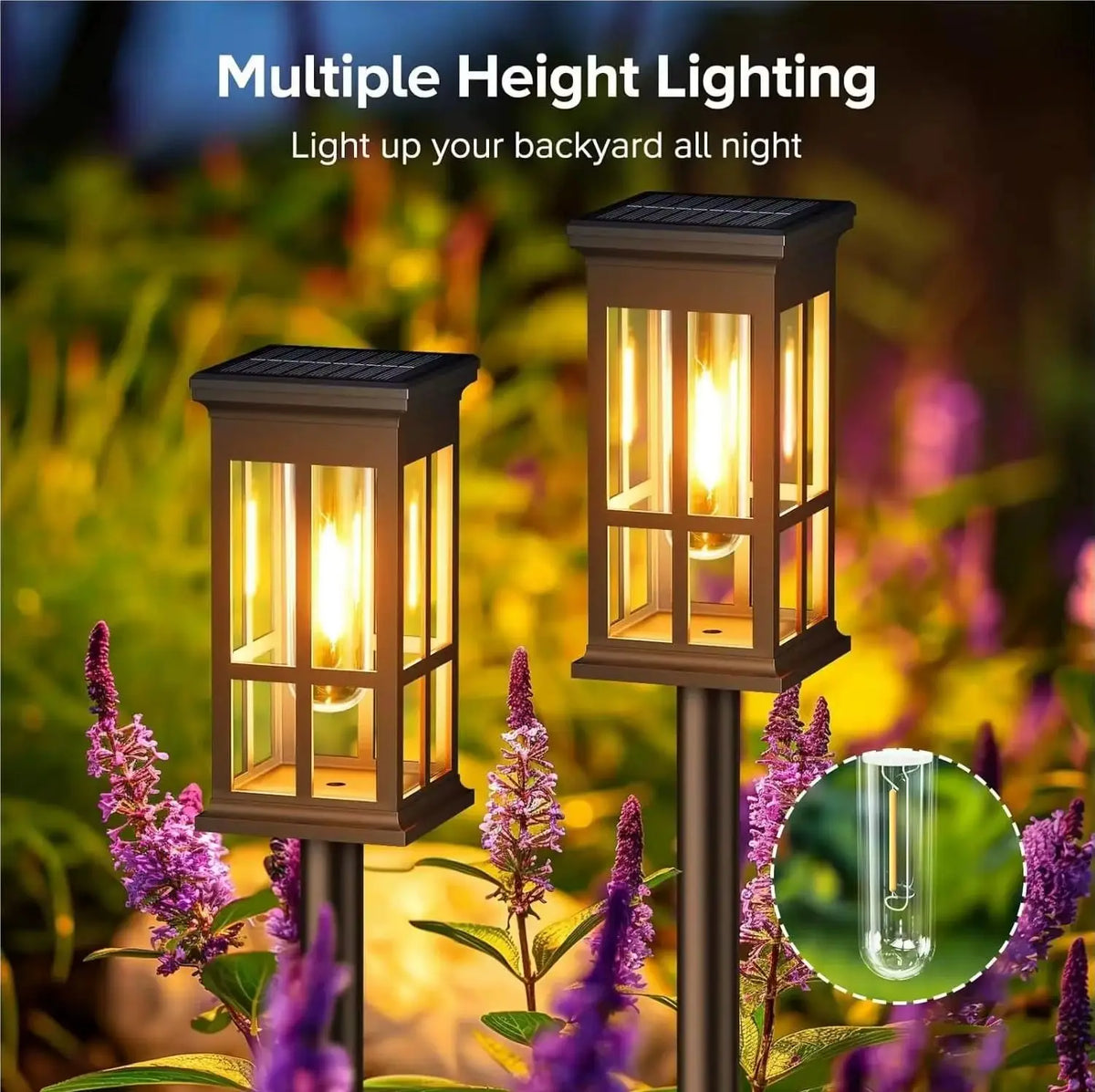 Solar Pathway Lights Waterproof Outdoor Garden Landscape Lighting