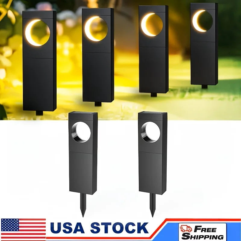 Solar Pathway Lights Outdoor Waterproof Moonlight Garden Lighting Auto On Off