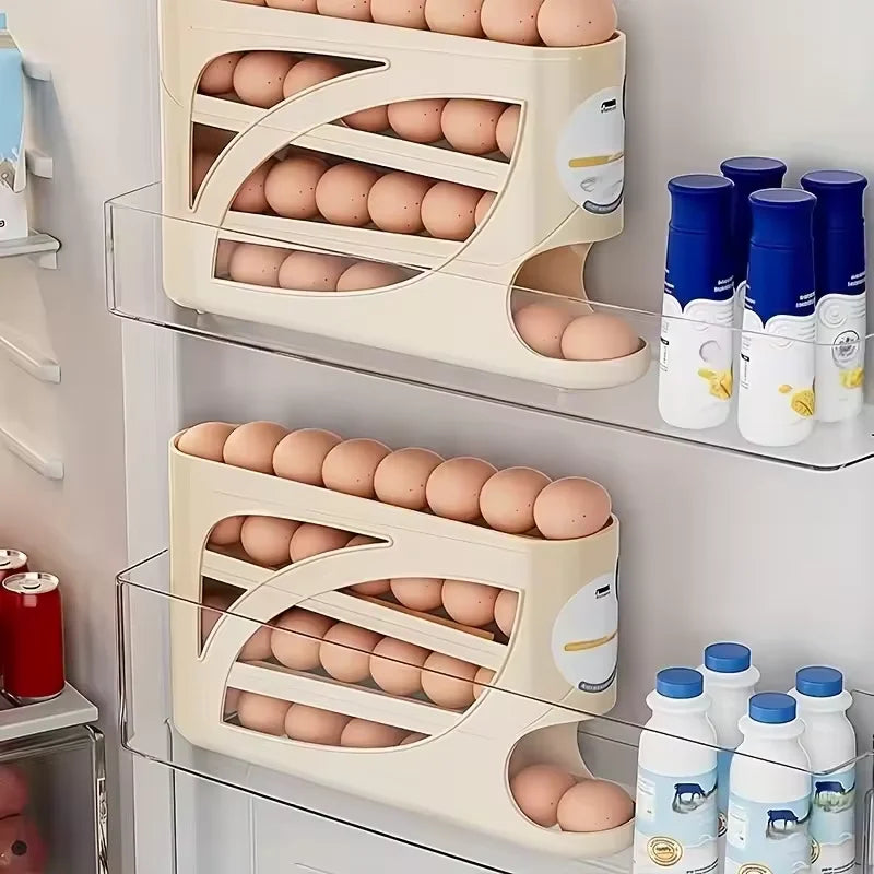 Sliding Egg Dispenser For Refrigerator Kitchen Storage Organizer