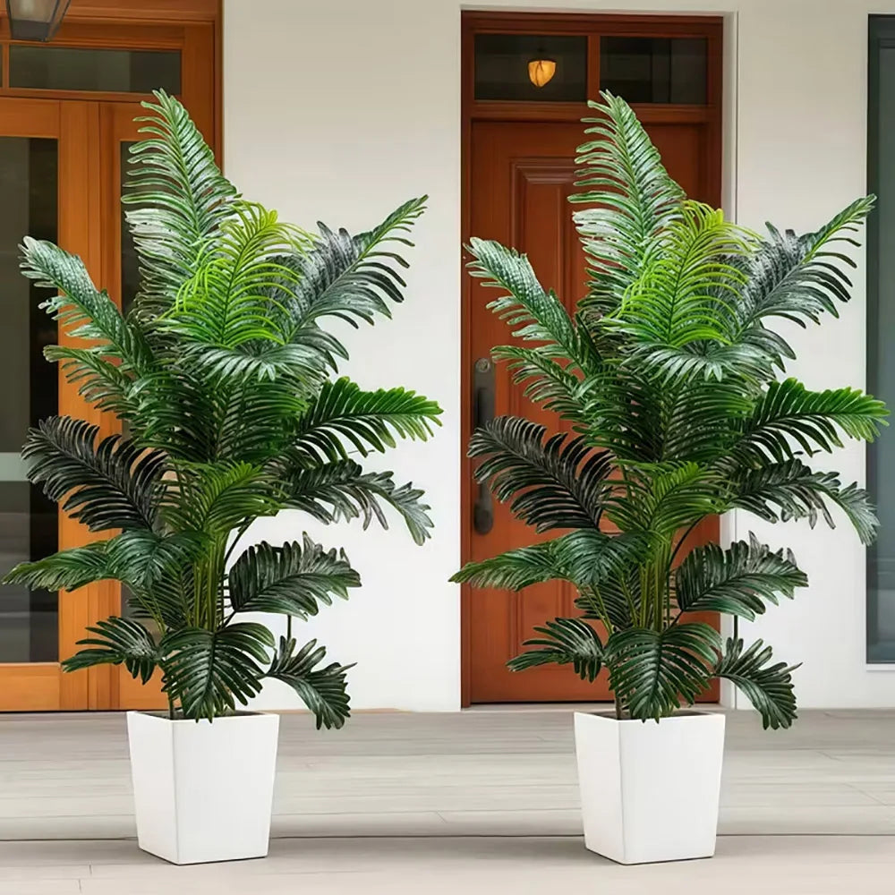 Artificial Palm Tree Plant Duo for Indoor and Outdoor Decoration