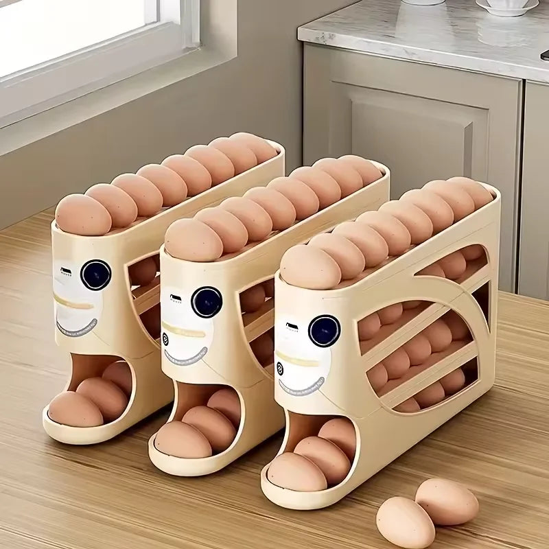 Sliding Egg Dispenser For Refrigerator Kitchen Storage Organizer