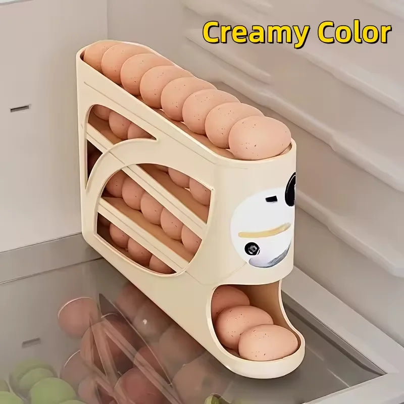 Sliding Egg Dispenser For Refrigerator Kitchen Storage Organizer