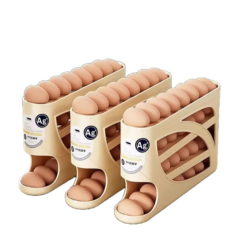 Sliding Egg Dispenser For Refrigerator Kitchen Storage Organizer