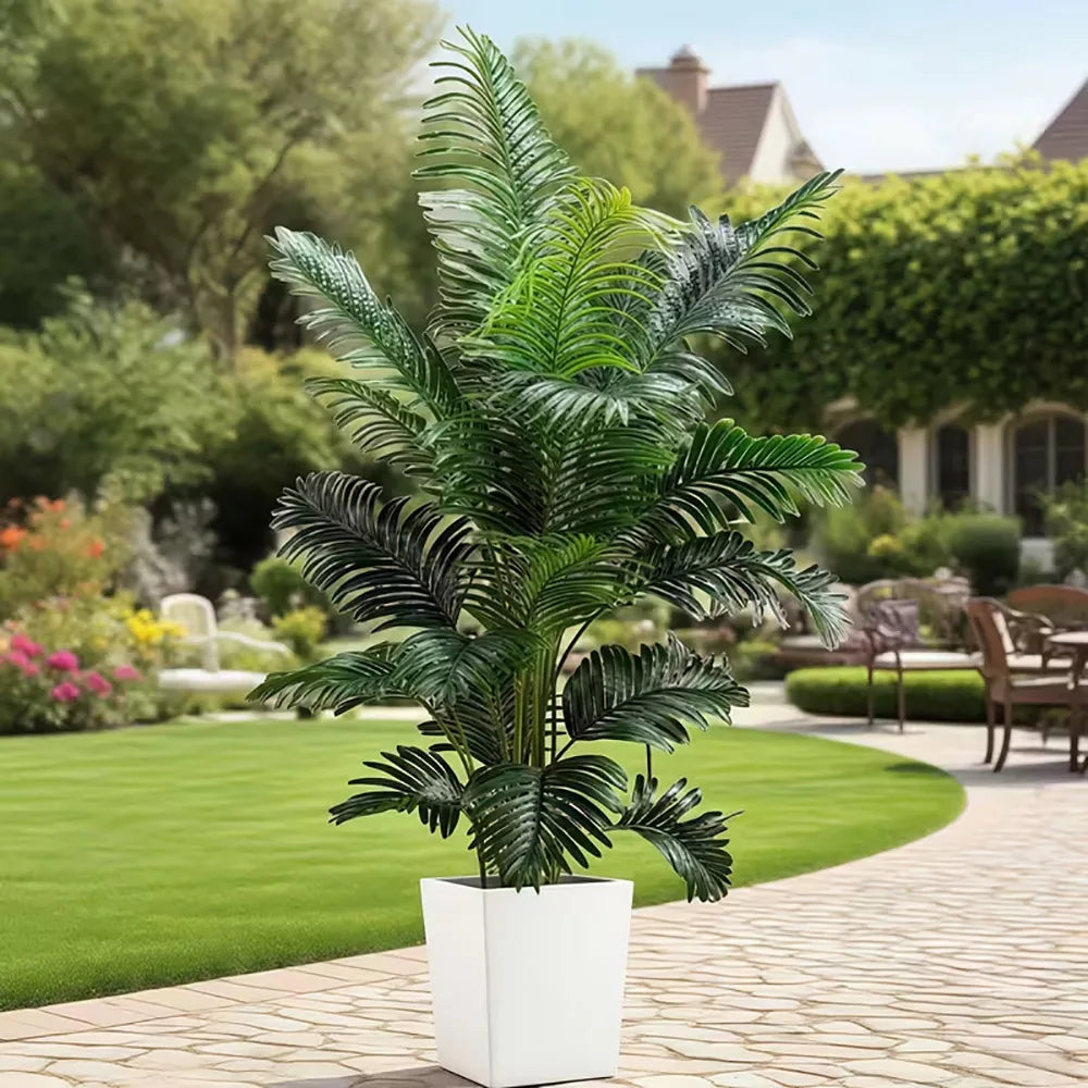 Artificial Palm Tree Plant Duo for Indoor and Outdoor Decoration