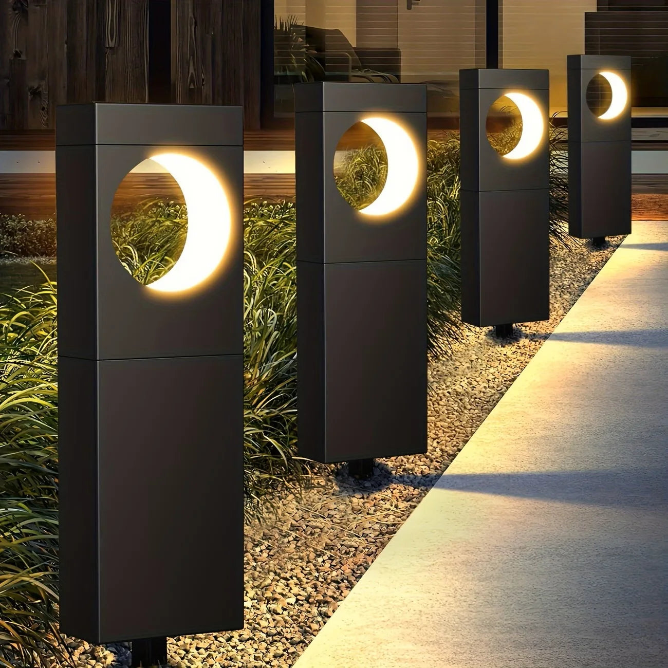 Solar Pathway Lights Outdoor Waterproof Moonlight Garden Lighting Auto On Off