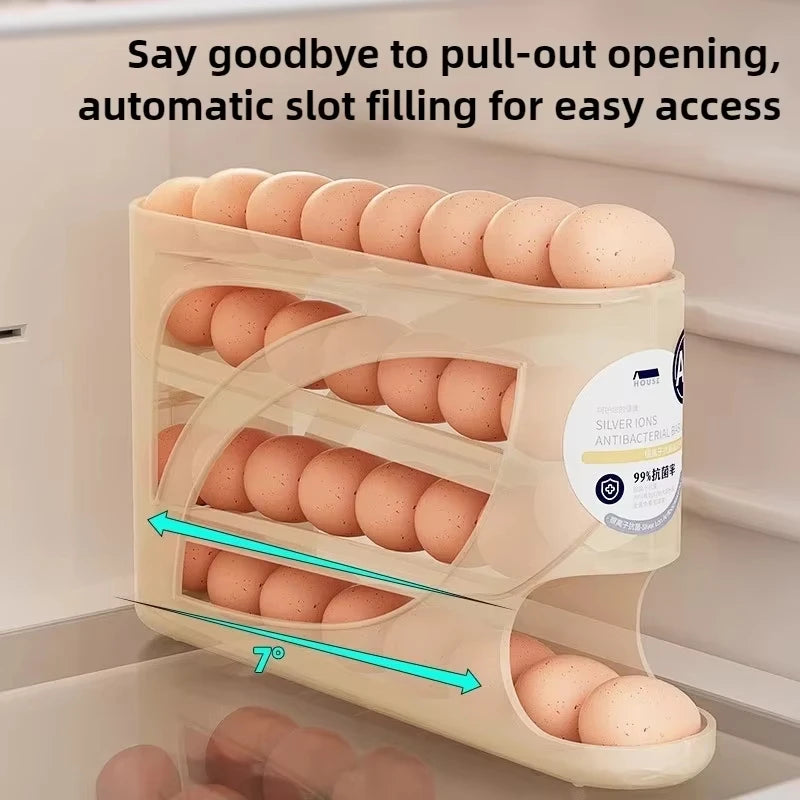 Sliding Egg Dispenser For Refrigerator Kitchen Storage Organizer