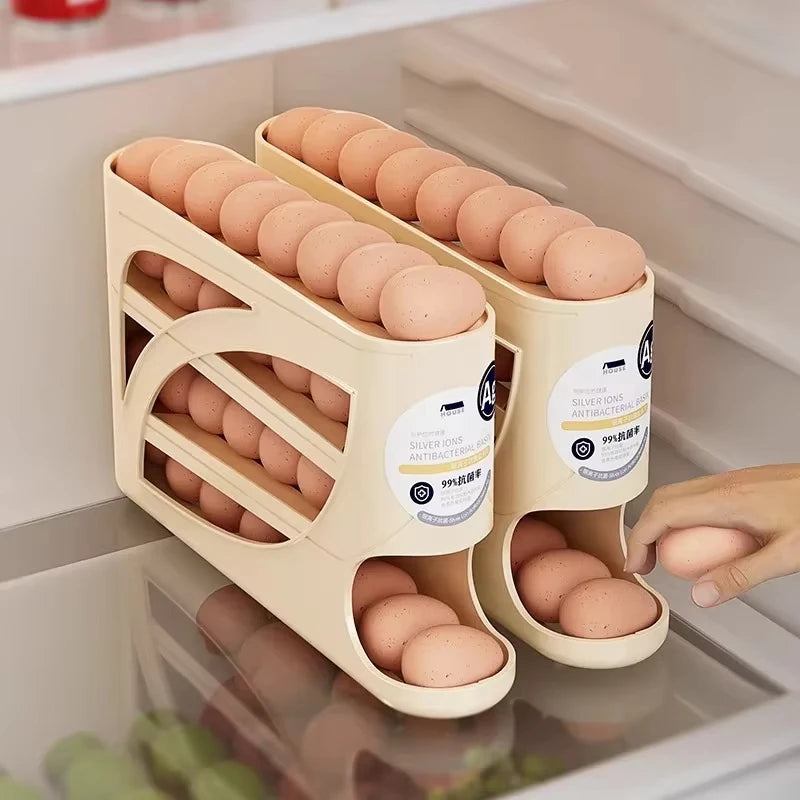 Sliding Egg Dispenser For Refrigerator Kitchen Storage Organizer