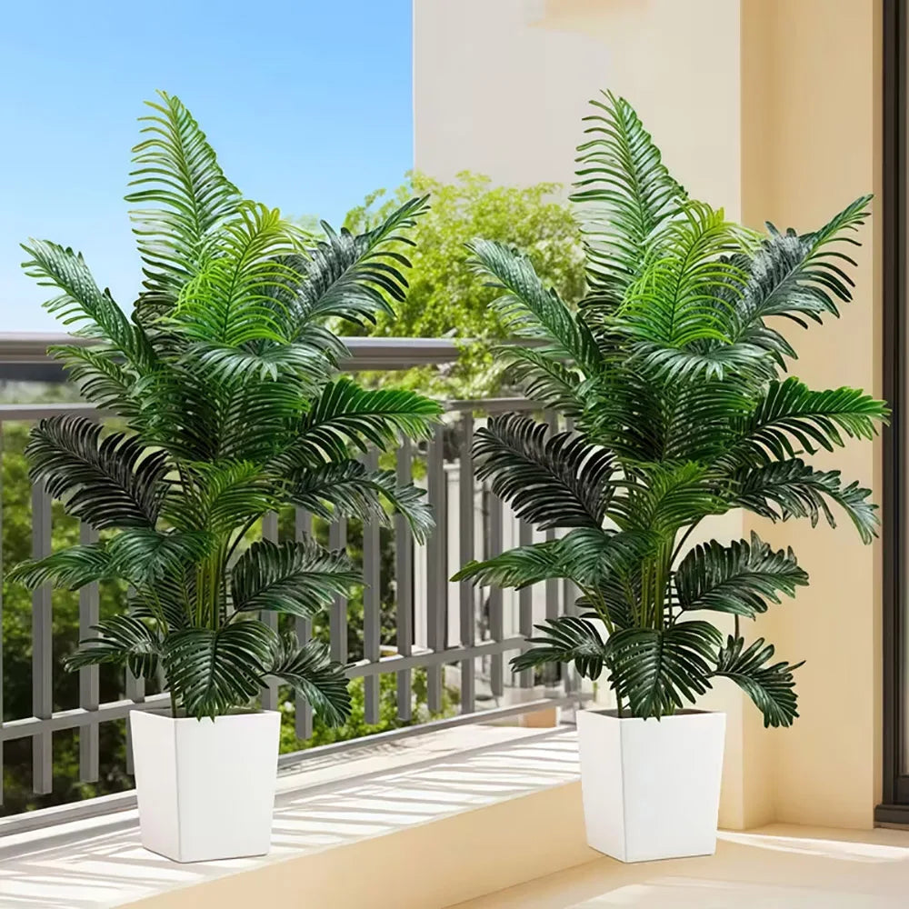 Artificial Palm Tree Plant Duo for Indoor and Outdoor Decoration
