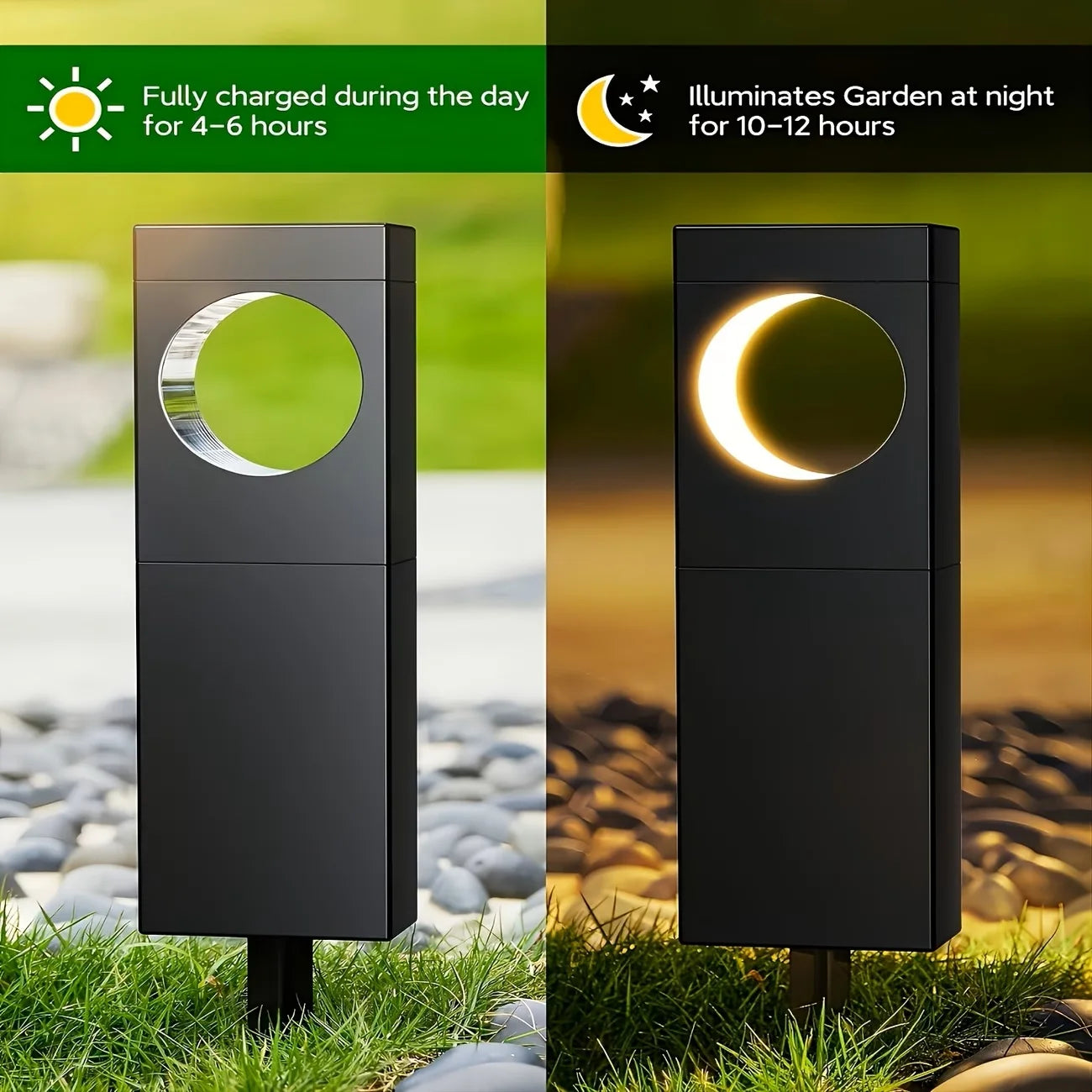 Solar Pathway Lights Outdoor Waterproof Moonlight Garden Lighting Auto On Off