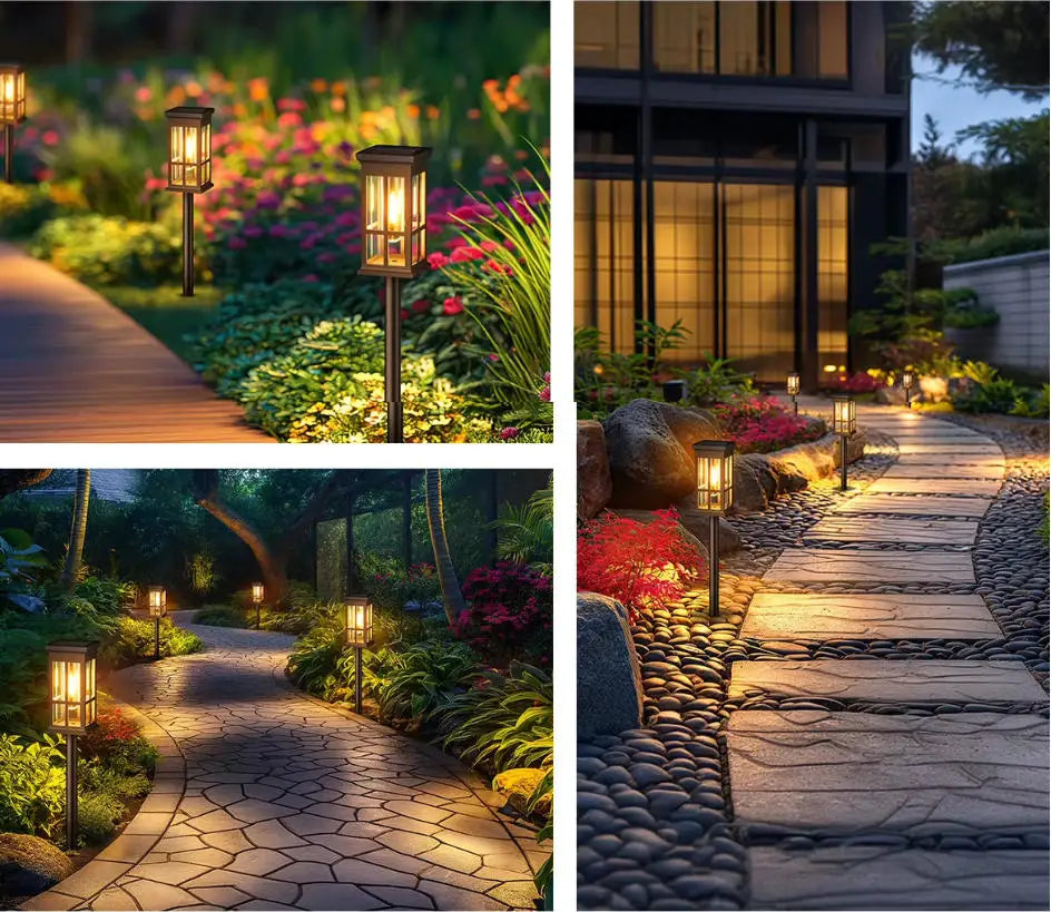 Solar Pathway Lights Waterproof Outdoor Garden Landscape Lighting