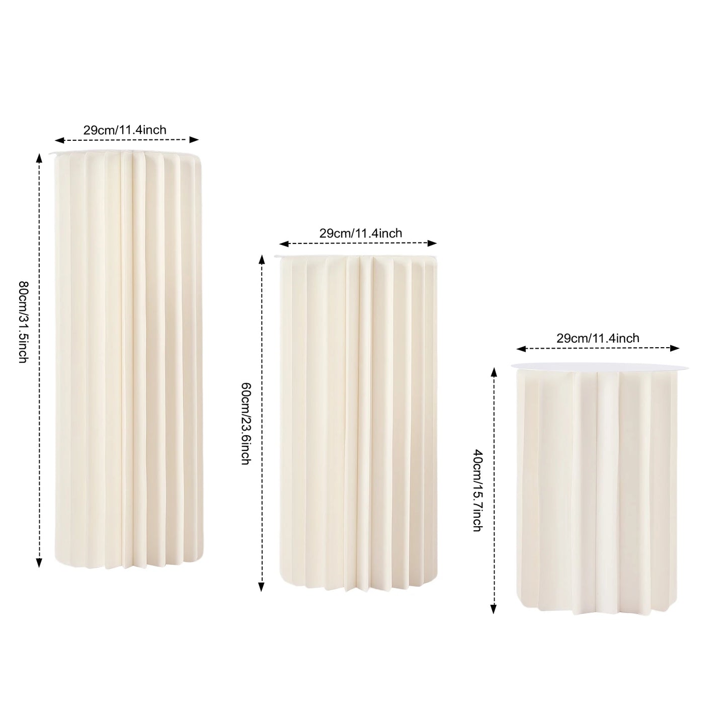 Foldable Cardboard Flower Stands Set for Wedding Centerpieces and Decor
