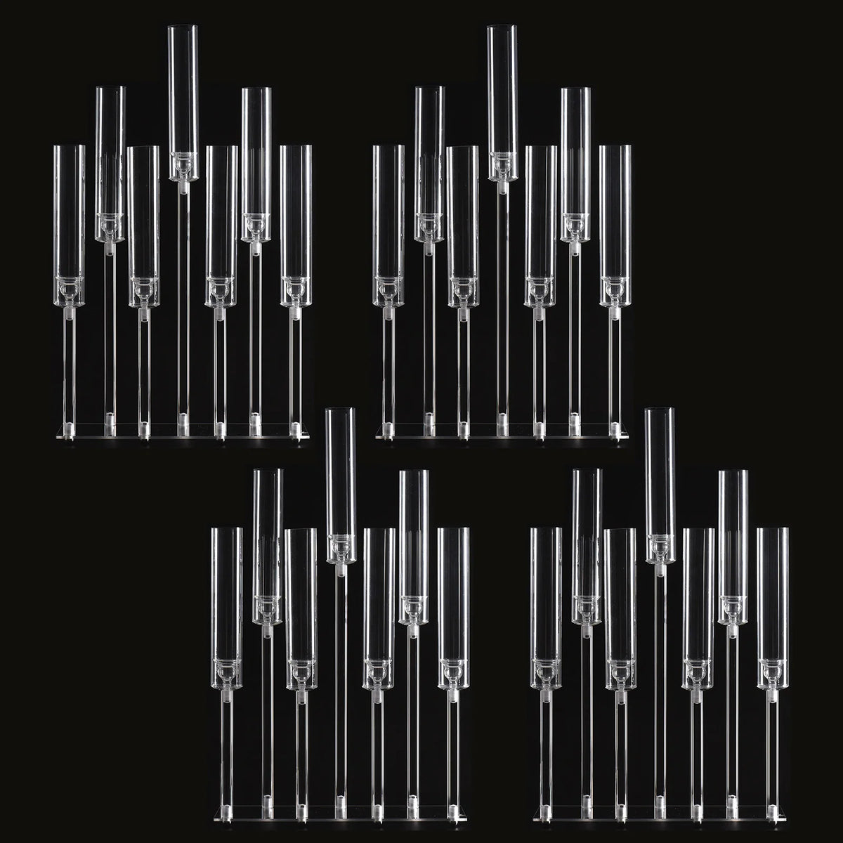 VINCIGANT 7 Arm Acrylic Candelabra For Wedding Party Decor