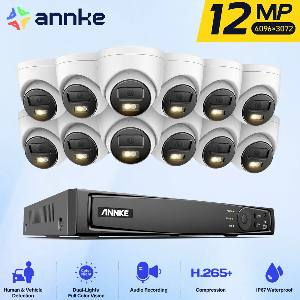 ANNKE 12MP Smart Dual Light PoE Security Camera System
