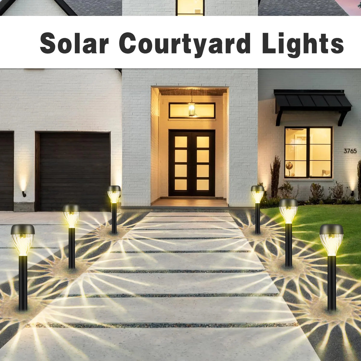 Modern Solar Landscape Lawn Lights For Outdoor Garden Pathway Decoration
