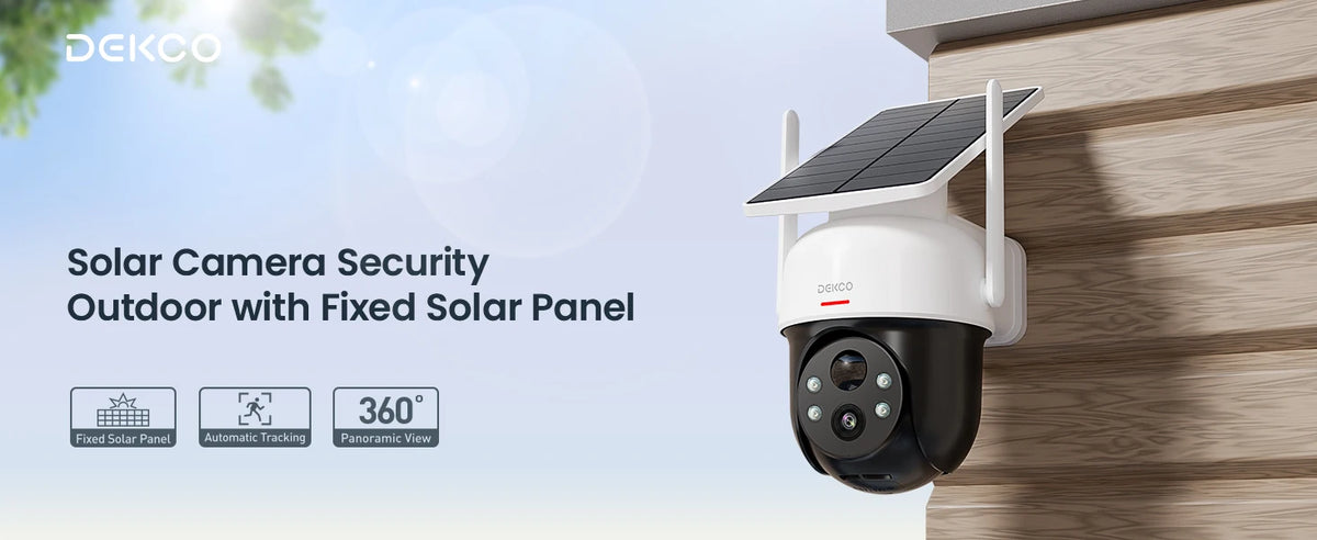 DEKCO Solar WiFi PTZ Security Camera With Two Way Audio