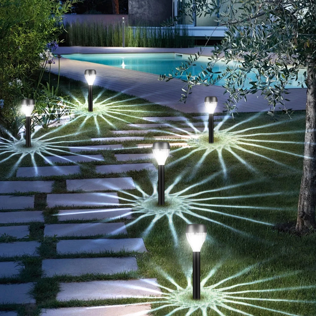 Modern Solar Landscape Lawn Lights For Outdoor Garden Pathway Decoration