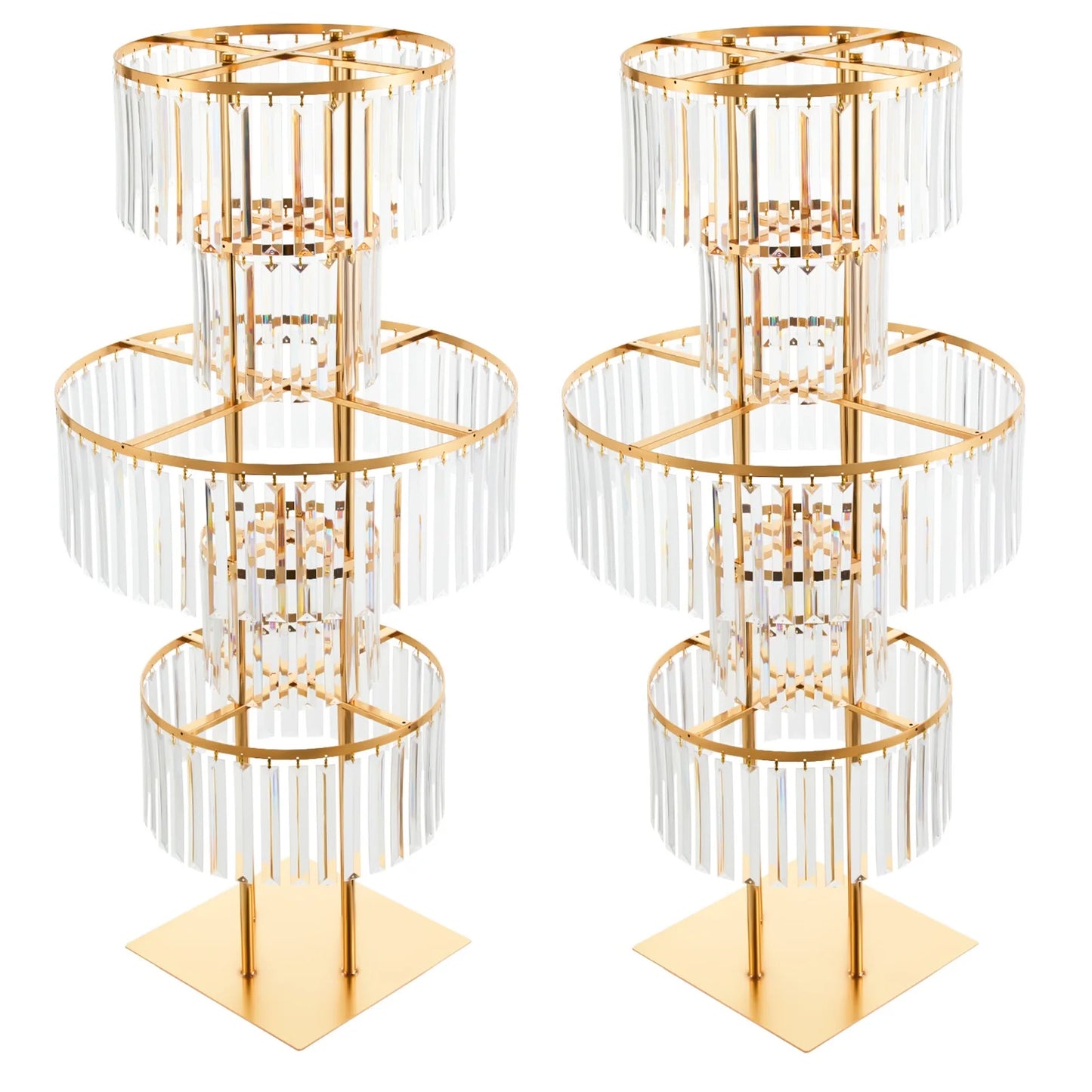 5 Tier Wedding Centerpiece Flower Stand For Acrylic Crystal Display