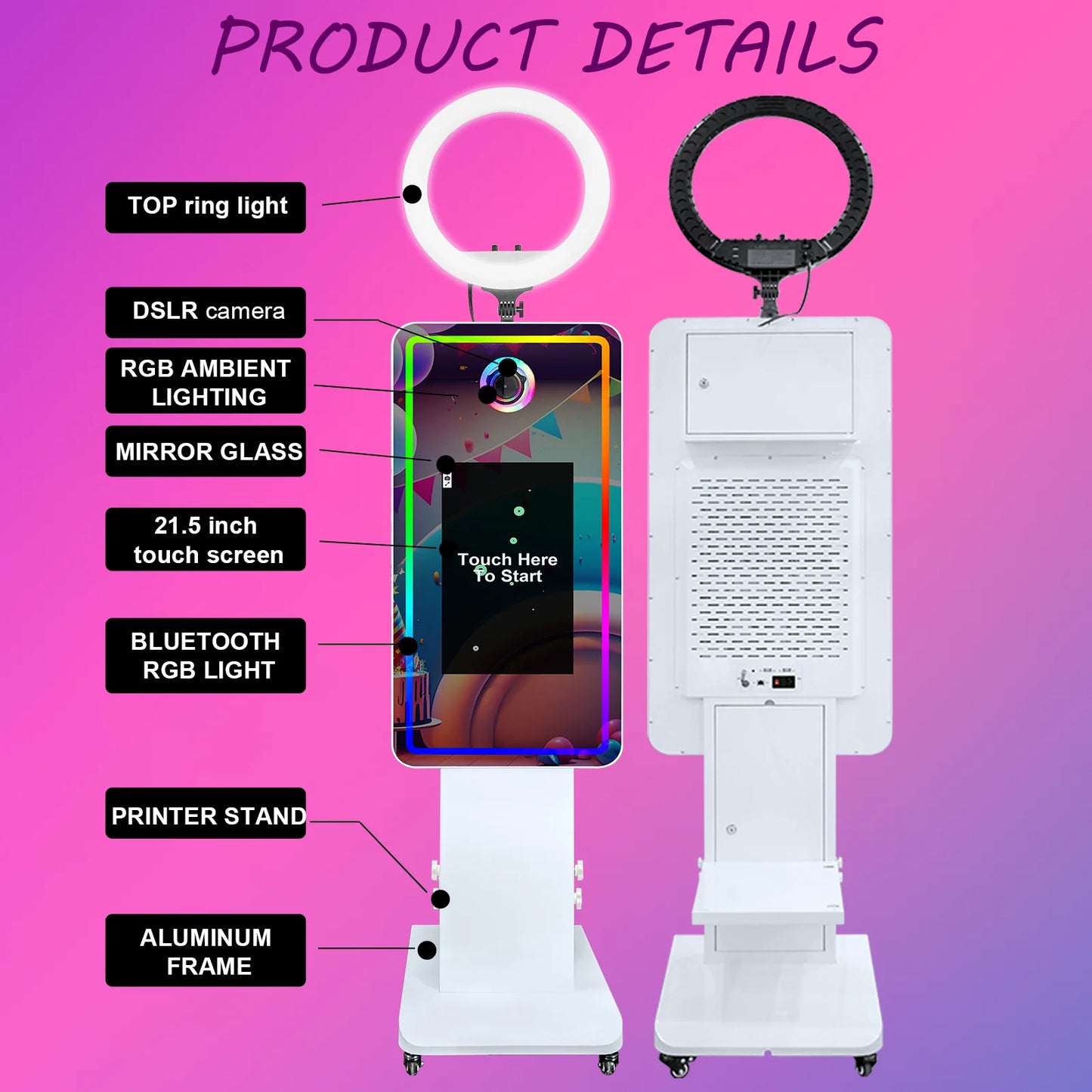 PrimeBooth Magic Mirror Photobooth Machine For Wedding Parties