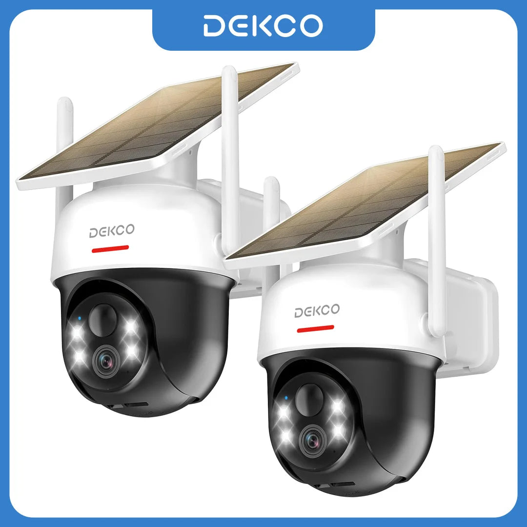 DEKCO Solar WiFi PTZ Security Camera With Two Way Audio