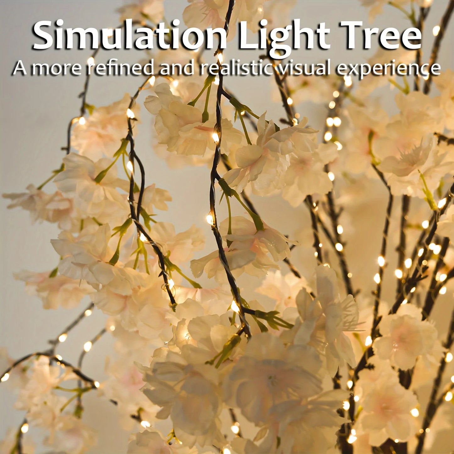Cherry Blossom LED Tree Floor Lamp With Warm White Lights