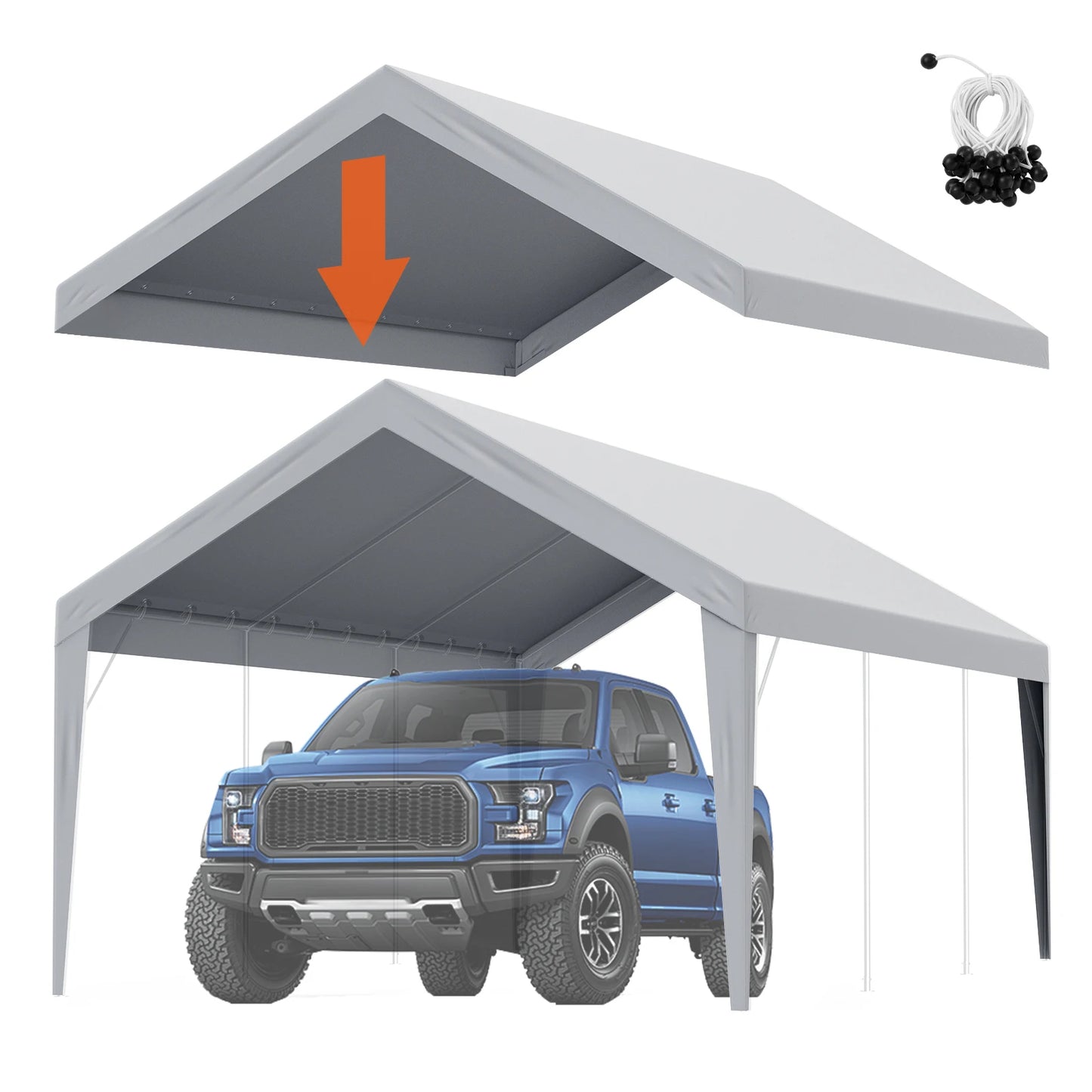 Carport Replacement Canopy Cover Garage Shelter Heavy Duty Waterproof UV