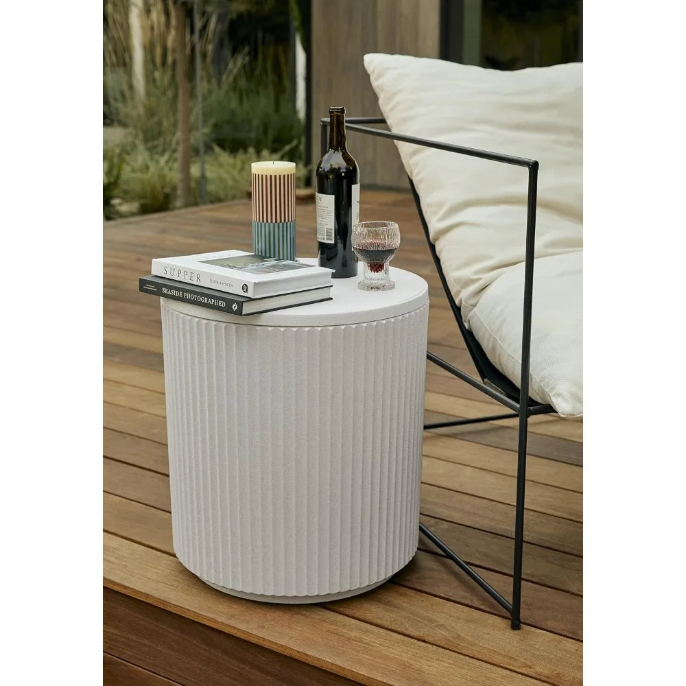 Outdoor Refrigerated Side Table 2 In 1 Keeps Drinks Cool