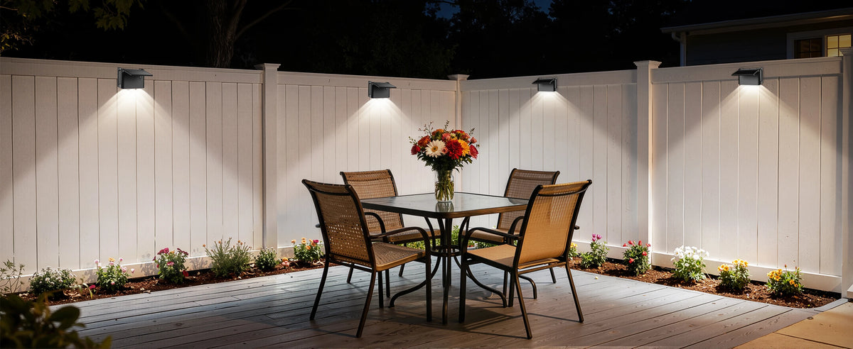 Intelamp Solar Wall Lights With Remote Control Waterproof Outdoor LED