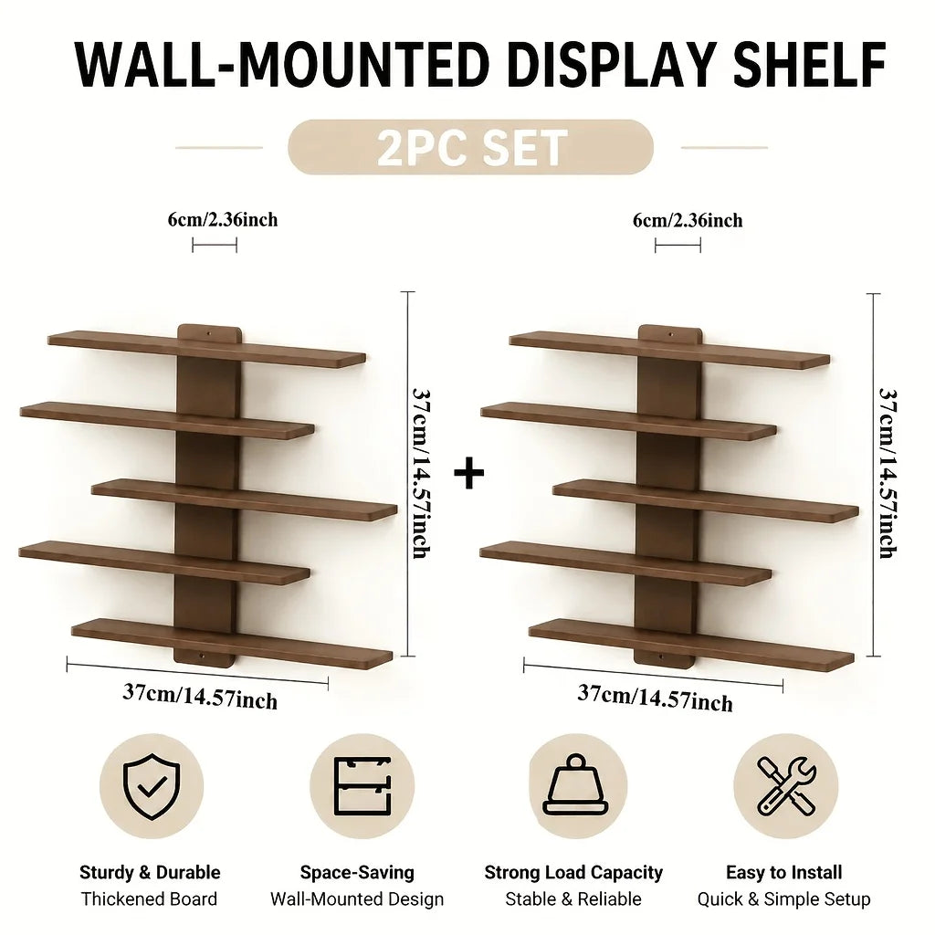 Floating Wall Display Racks Multi Tier Shelving Units For Home Decor