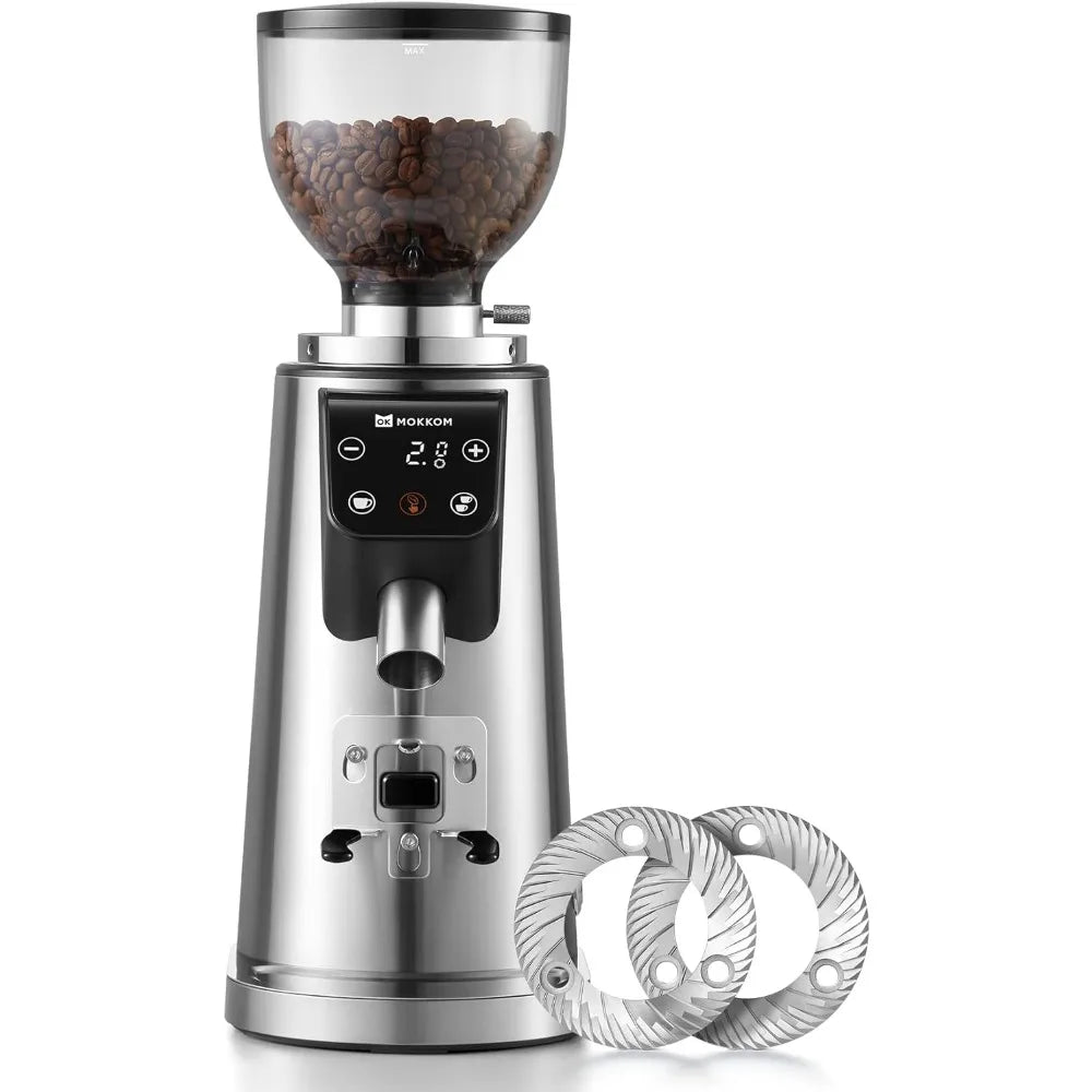 Professional Flat Burr Coffee Grinder With 100 Grind Settings