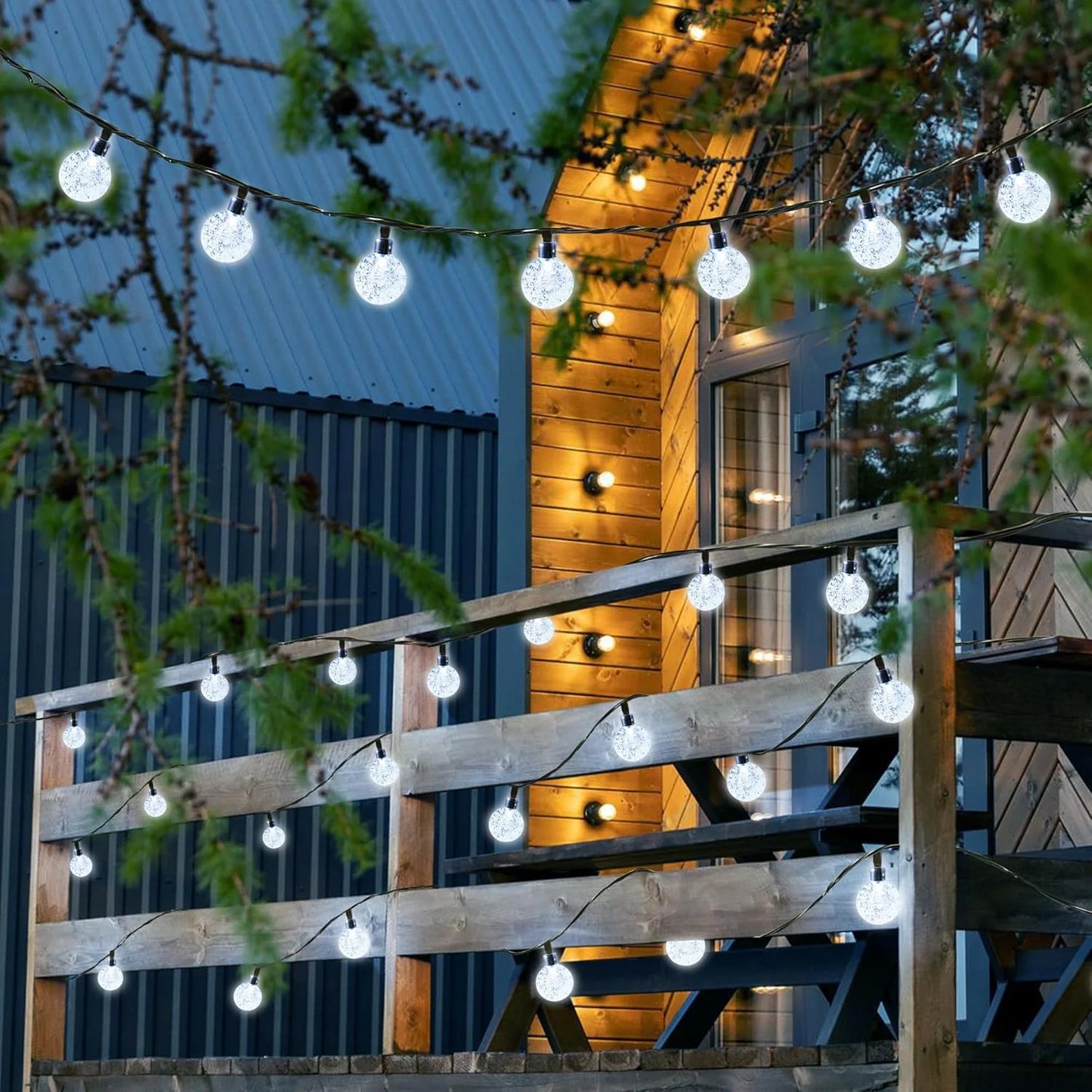 Bubble Ball Solar String Lights 100 LEDs Eight Modes