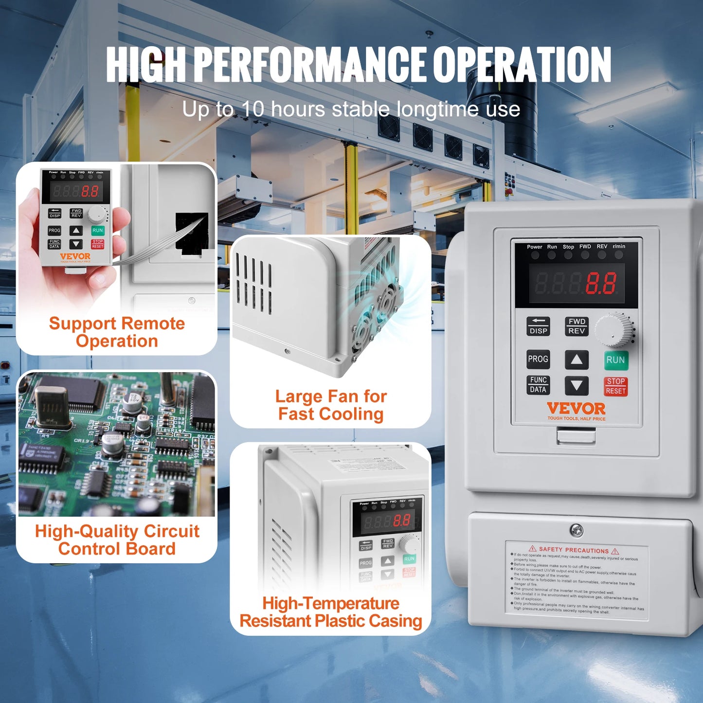 Succebuy 2.2KW VFD Inverter 220V Three-Phase Speed Controller