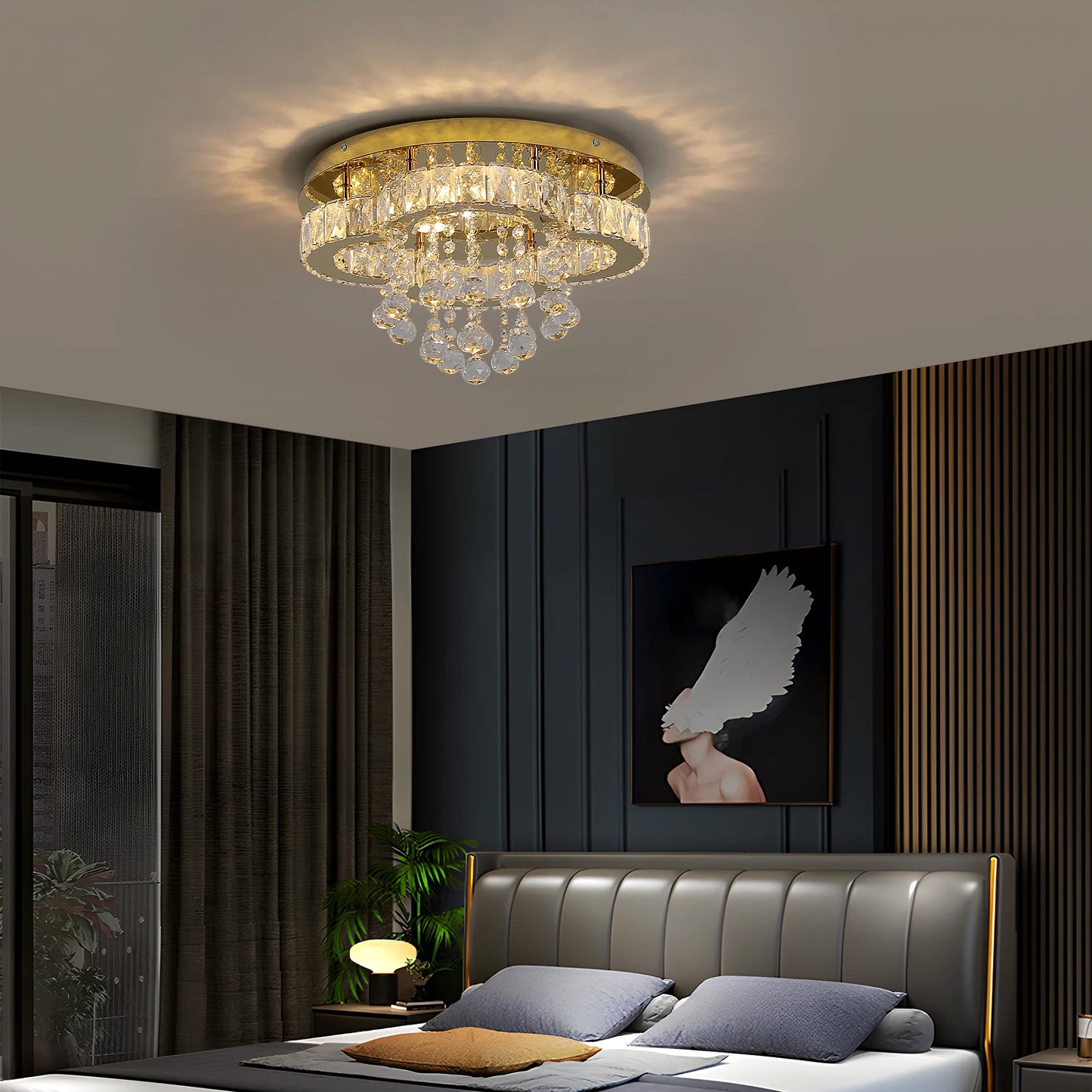 VETRULUS Crystal Chandelier Luxury Pendant Ceiling Lamp For Living Rooms