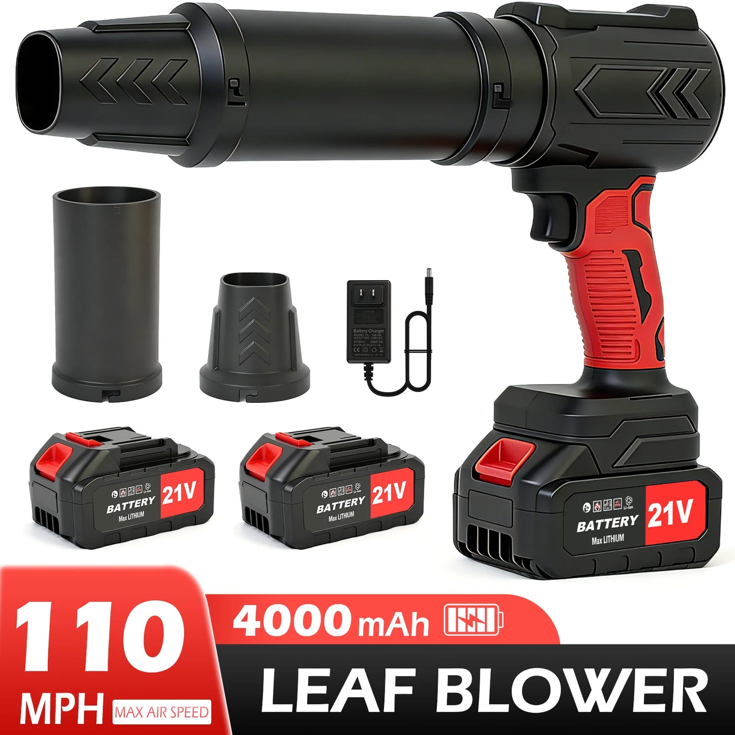 Brushless Cordless Leaf Blower With 2 Batteries And Charger