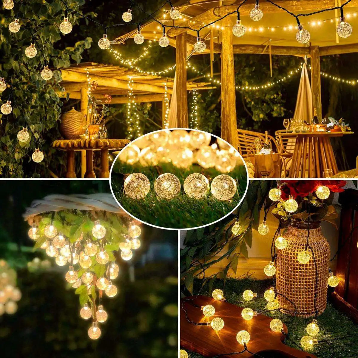 Bubble Ball Solar String Lights 100 LEDs Eight Modes