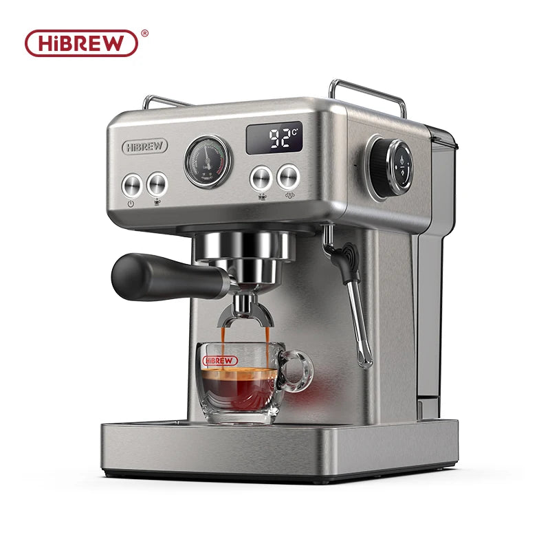 HiBREW H10A 20 Bar Semi Automatic Espresso Coffee Machine Stainless Steel