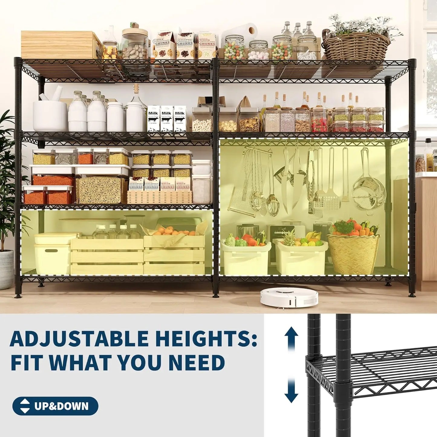 TWISTER.CK Heavy Duty Storage Shelves 5-Tier Metal Unit