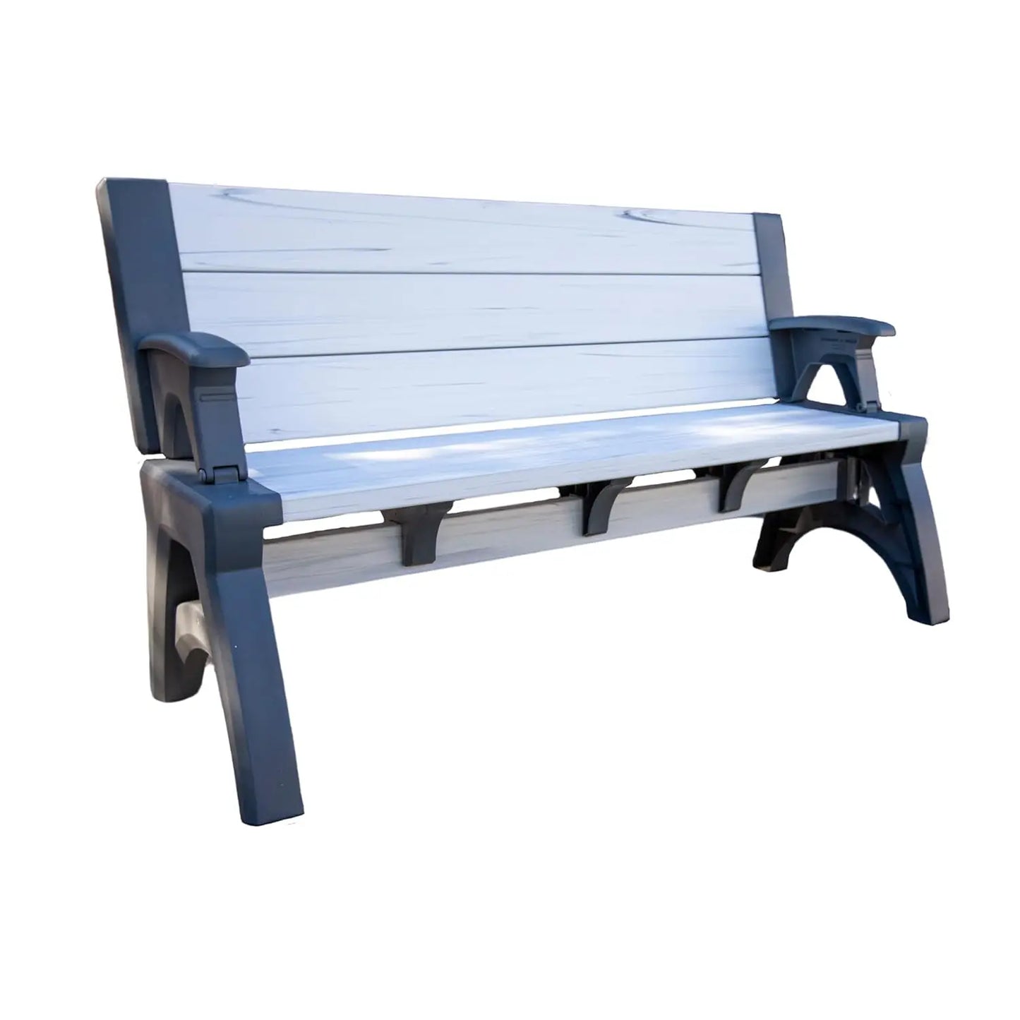 2-In-1 Convertible Bench Table Weather Resistant Patio Furniture