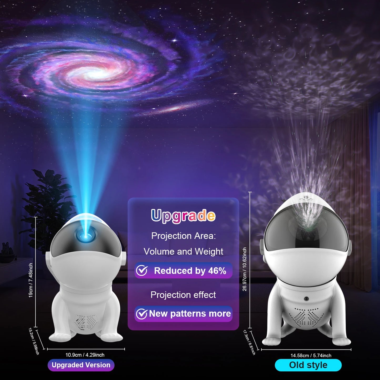 AUSYLE Star Projector Night Light Space Galaxy Projector