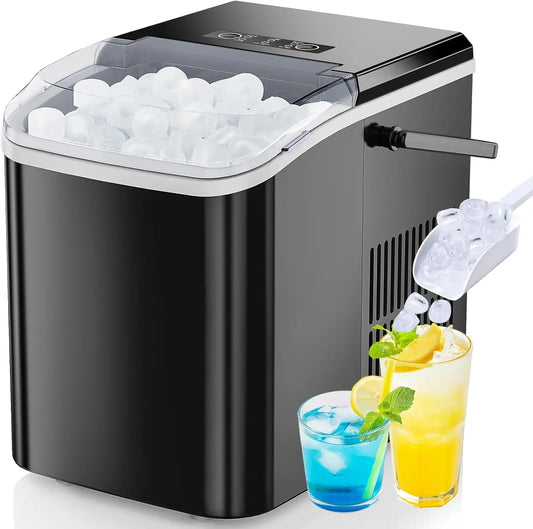 Portable Countertop Ice Maker For Home Kitchen RV Camping Self-Cleaning