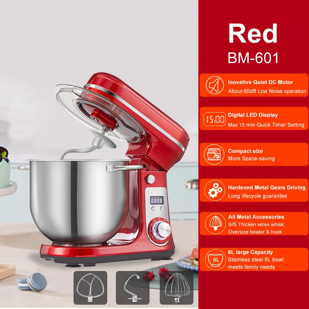 Biolomix Kitchen Stand Mixer And Blender Quiet 1200W 6 Speed